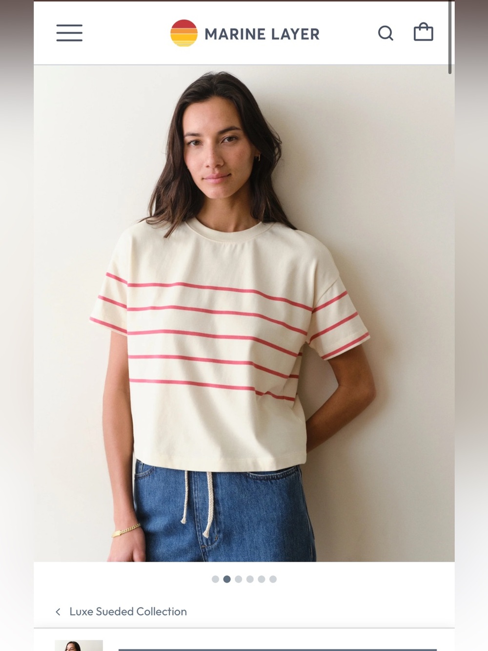 Marine Layer Luxe Sueded Tee